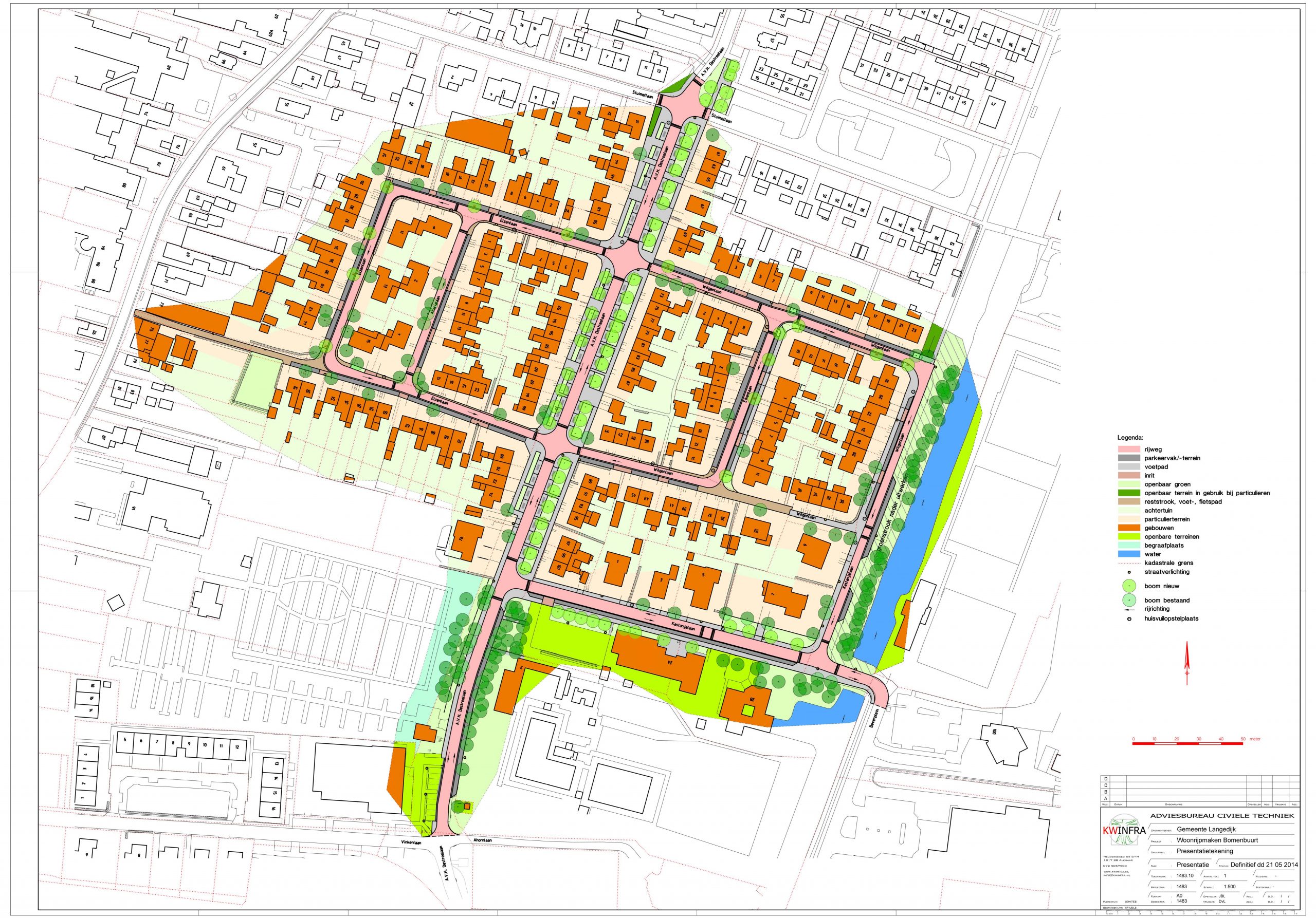 ontwerptekening bomenbuurt Sint Pancras